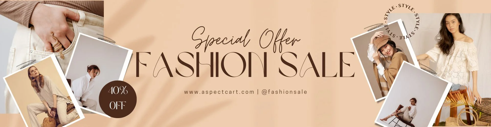 Moda E-mağazası için özel teklif bannerı